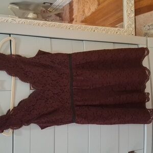 Holiday dress maroon lace